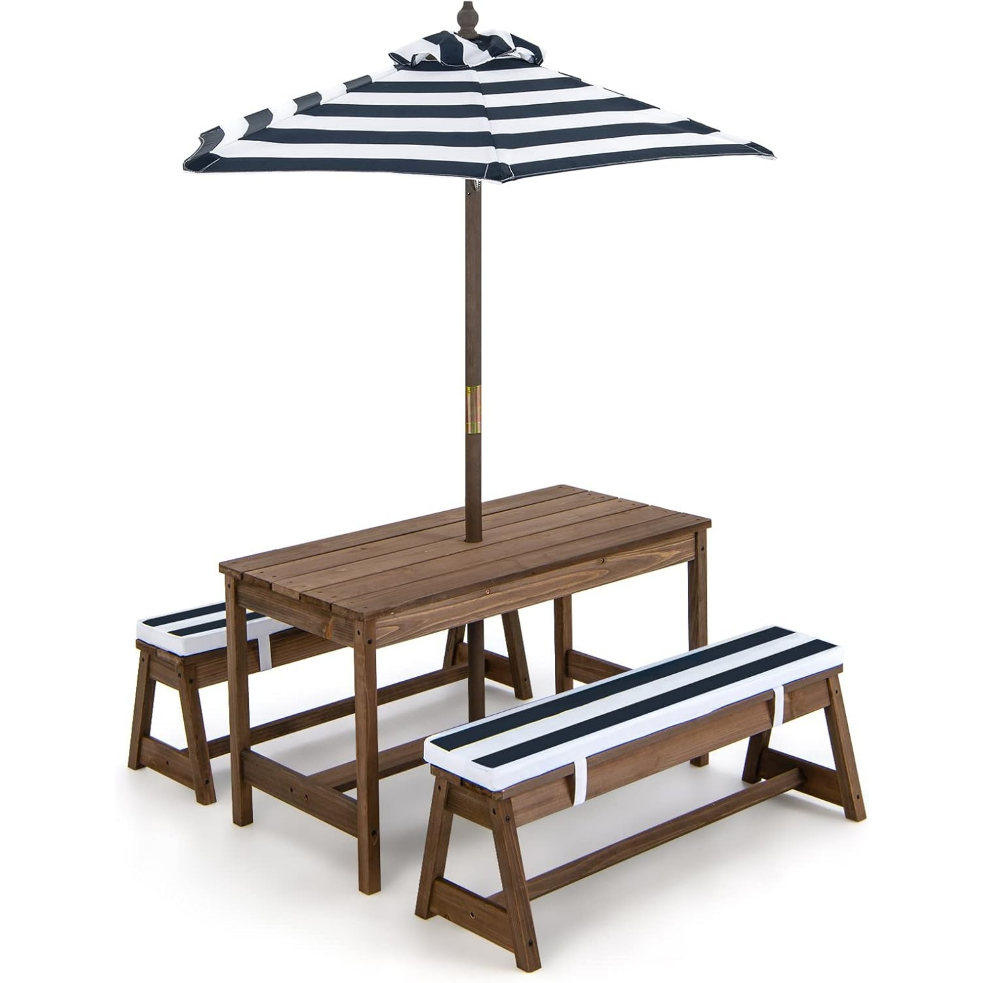 Kids Outdoor Umbrella - Kids Picnic Table with Umbrella Foldable,