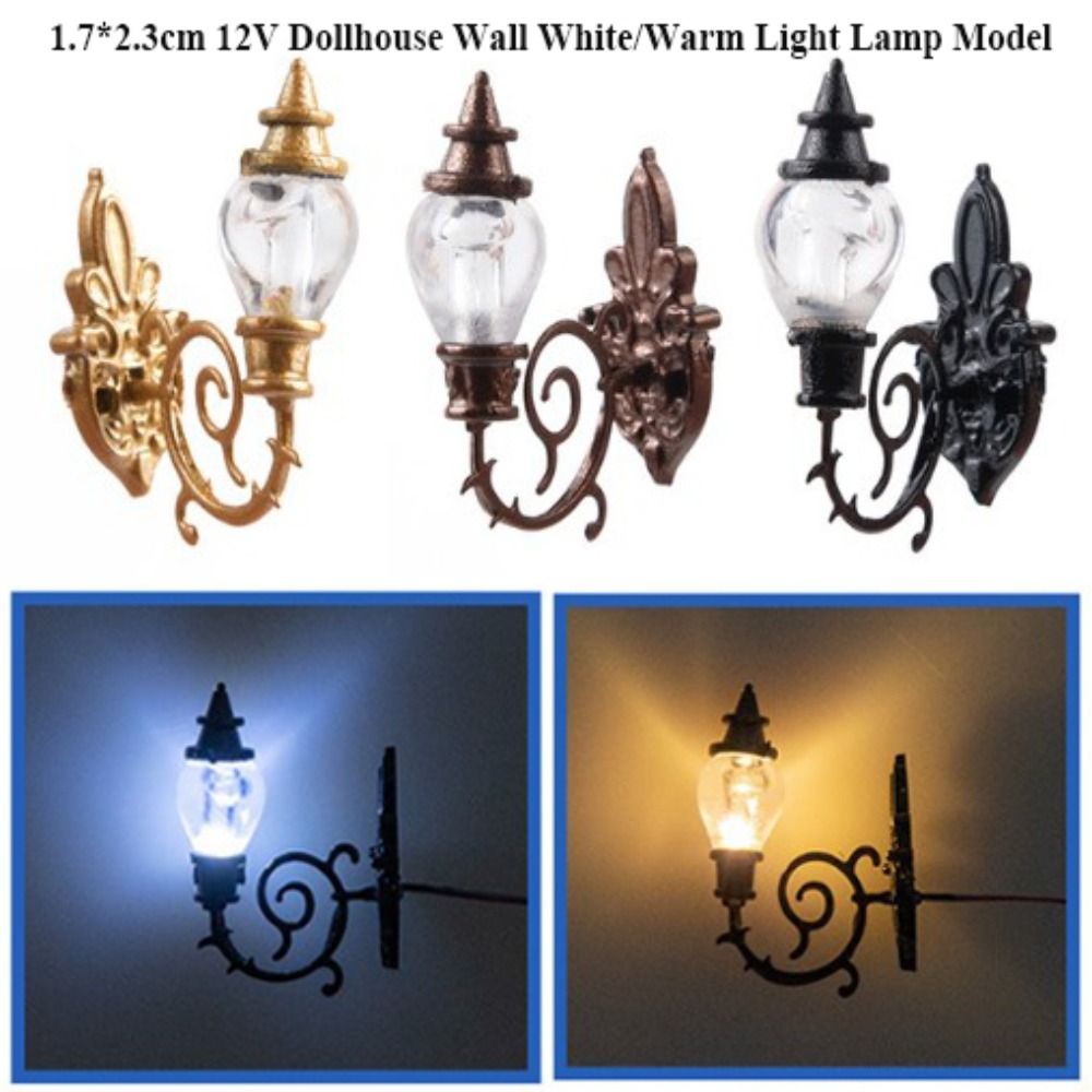 Kids Outdoor Cubby House - 1.7*2.3cm Dollhouse Wall Lamp 12V Doll