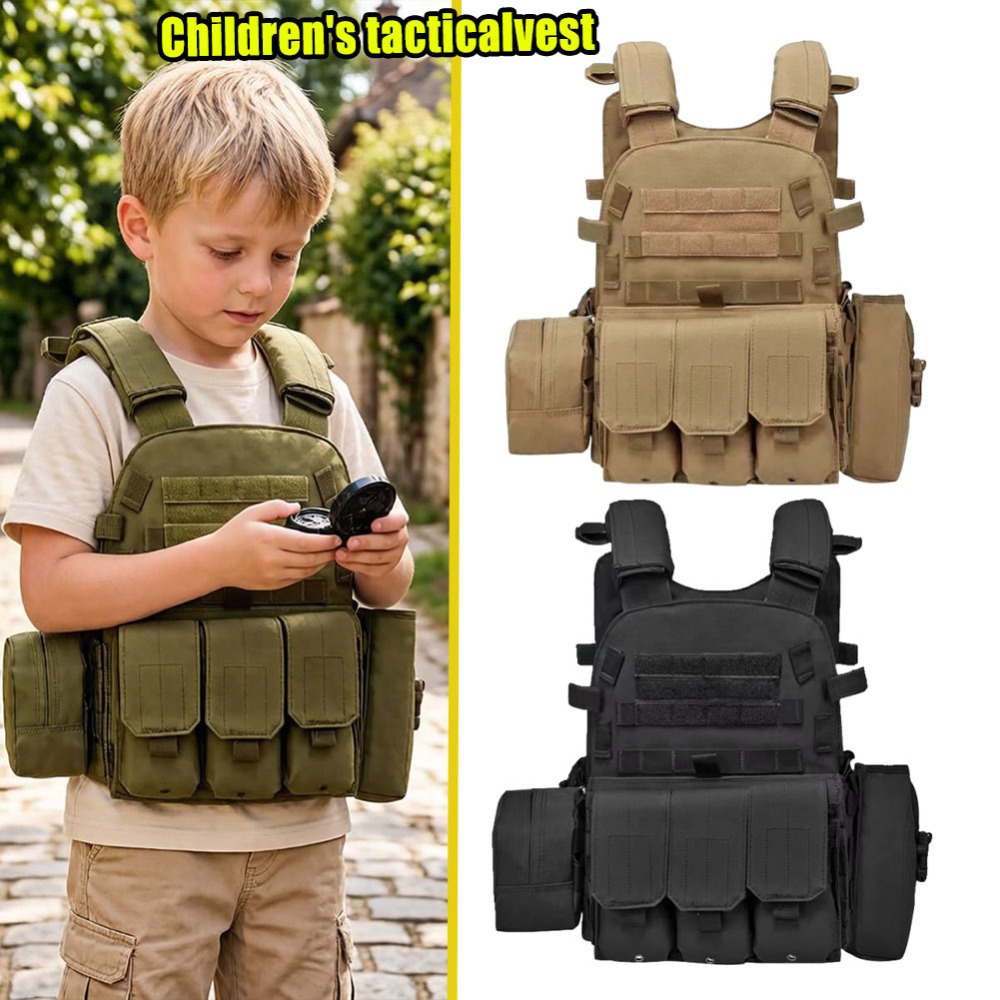 Kids Outdoor Gear - Children Airsoft Paintball Vest Adjustable Tactical