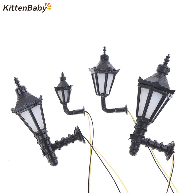 Kids Outdoor Cubby House - Dollhouse Miniature Wall Lamp LED Simulation
