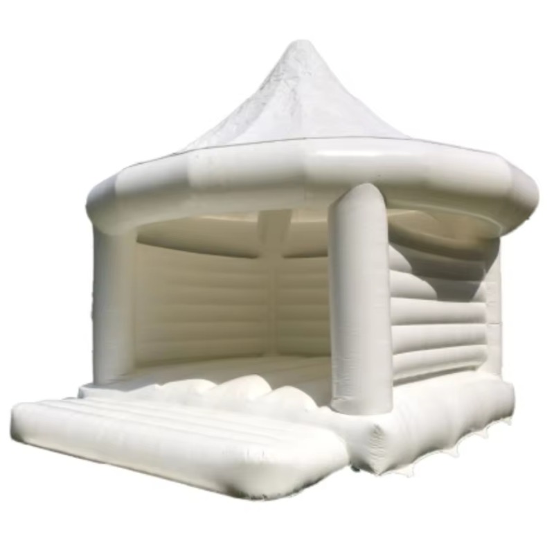 Kids Outdoor Toys - Inflatable White Wedding Bouncy House Outdoor