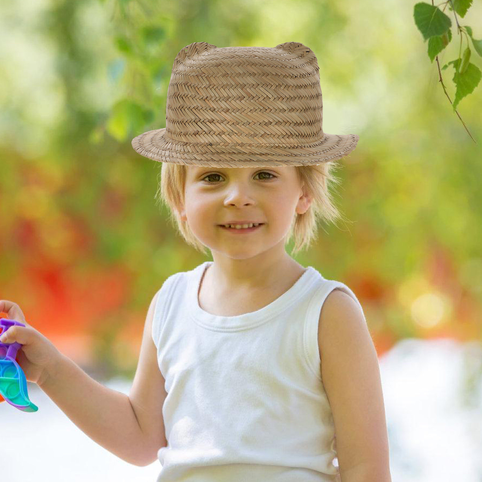 Kids Outdoor Hat - Kids Straw Sun Hat Wide Brim