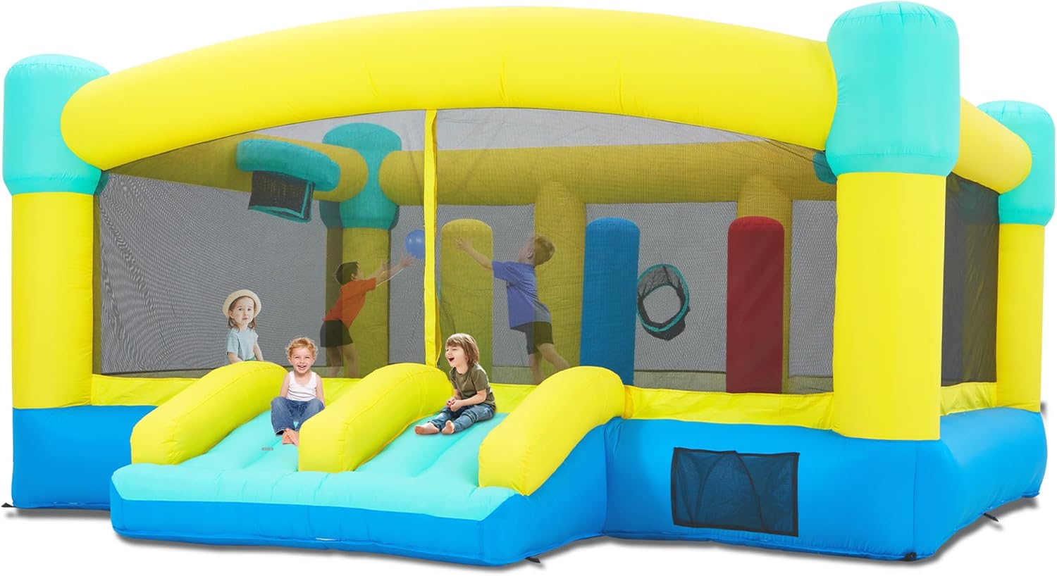 Kids Outdoor House With Slide - Big Bounce House,15 x 14.8 FT