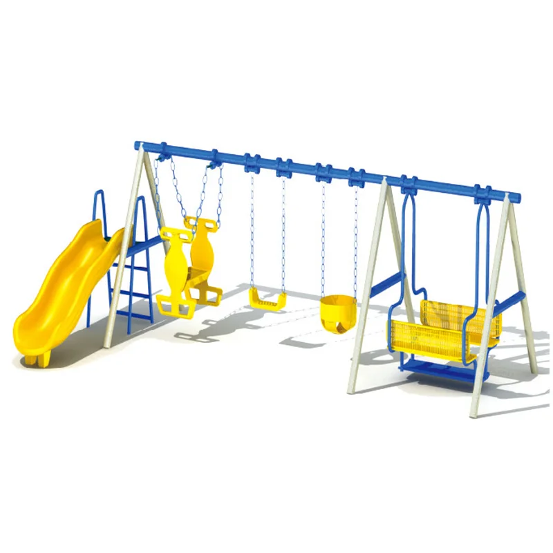 Kids Outdoor Swing Set - Playground Swing Set for Kids, See-Saw