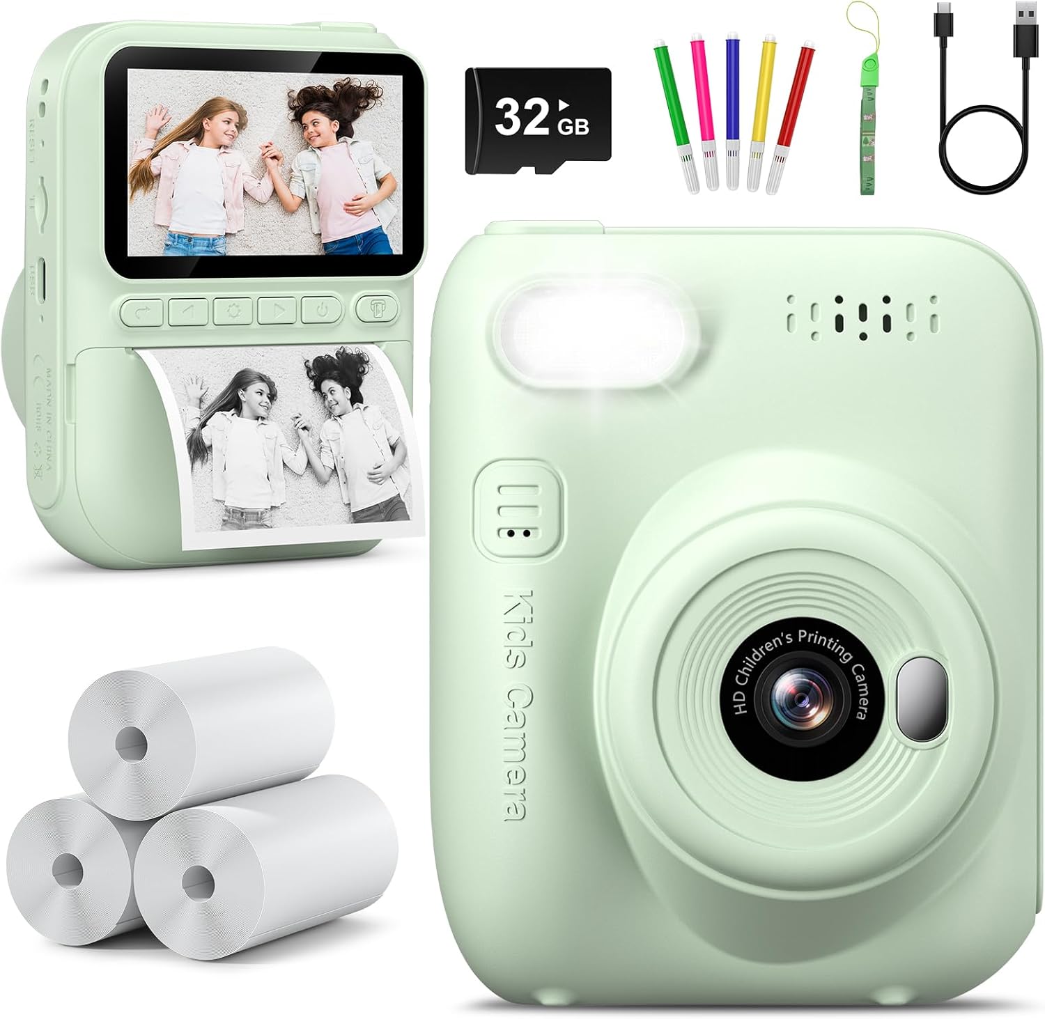 Kids Outdoor Toys - Instant Print Kids Camera, Portable Digital