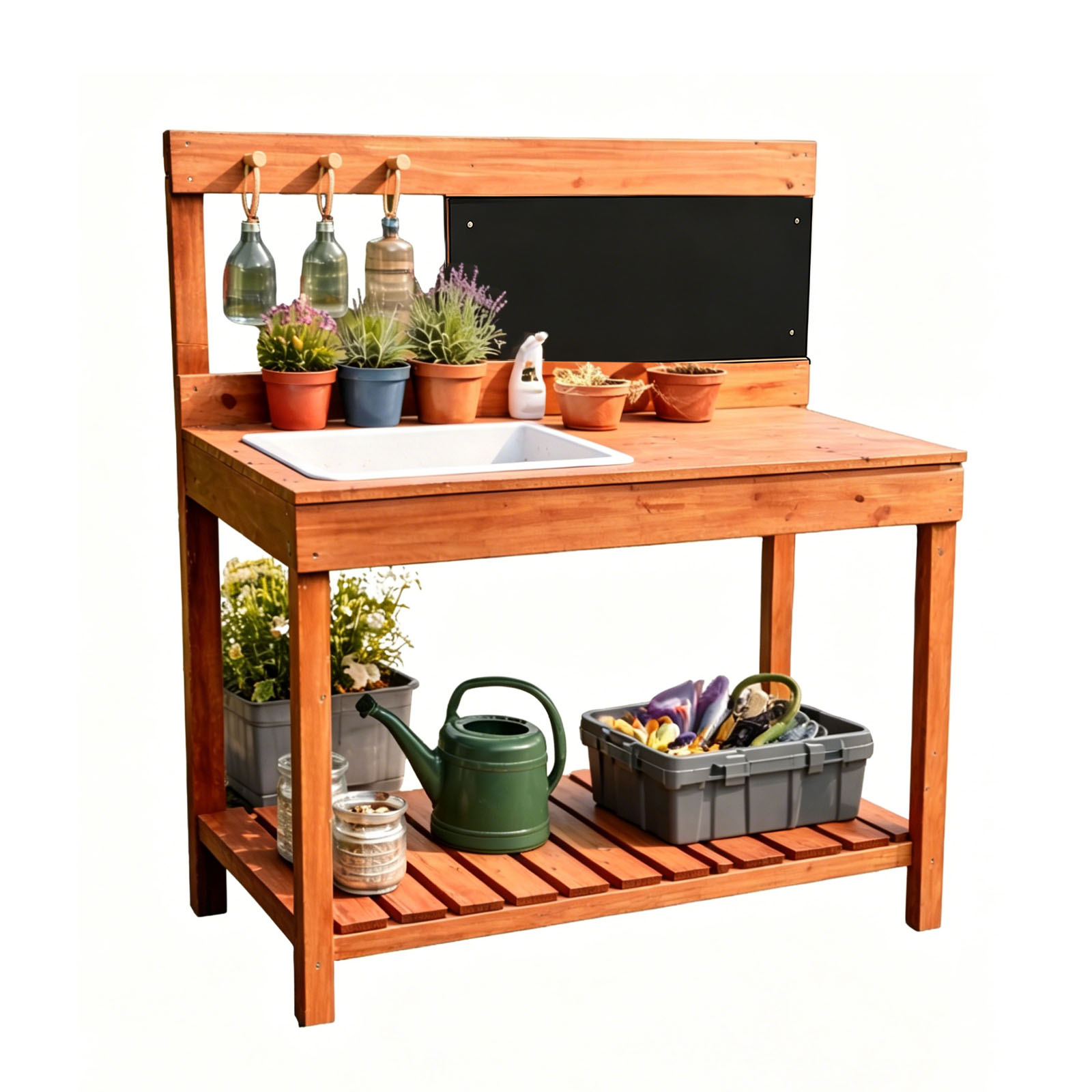 Kids Outdoor Tools - Wooden Potting Benches For Children Outdoor