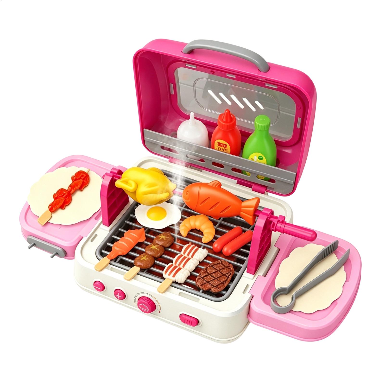 Kids Outdoor Grill Set - Kids Outdoor Grill Playset Foldable Cooking