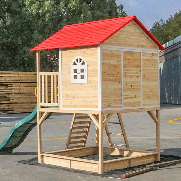 Kids Outdoor Cubby House - l Outdoor Wood Playground Playhouses Kids