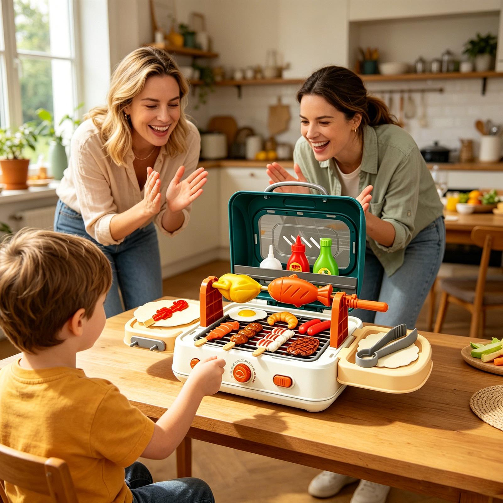 Kids Outdoor Grill Set - Kids Outdoor Grill Playset Foldable Interactive