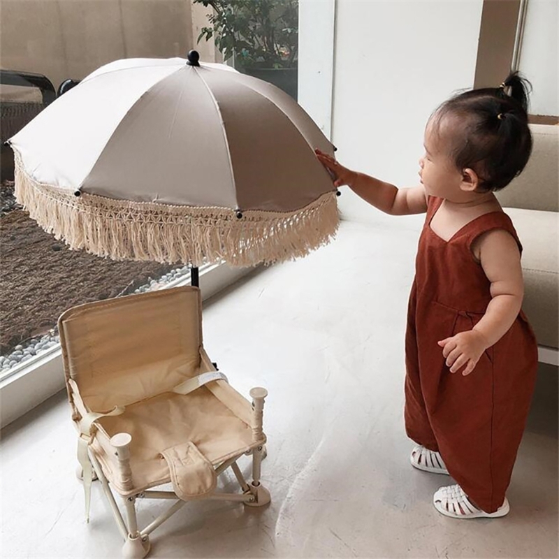 Kids Outdoor Umbrella - Kids Photography Props Bohemian Tassels Outdoor