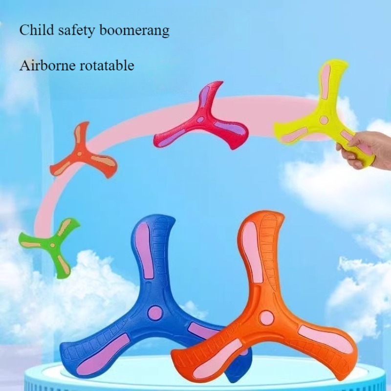 Kids Outdoor Toys - Children Boomerang Soft Three-leaf Cross Adult-kids