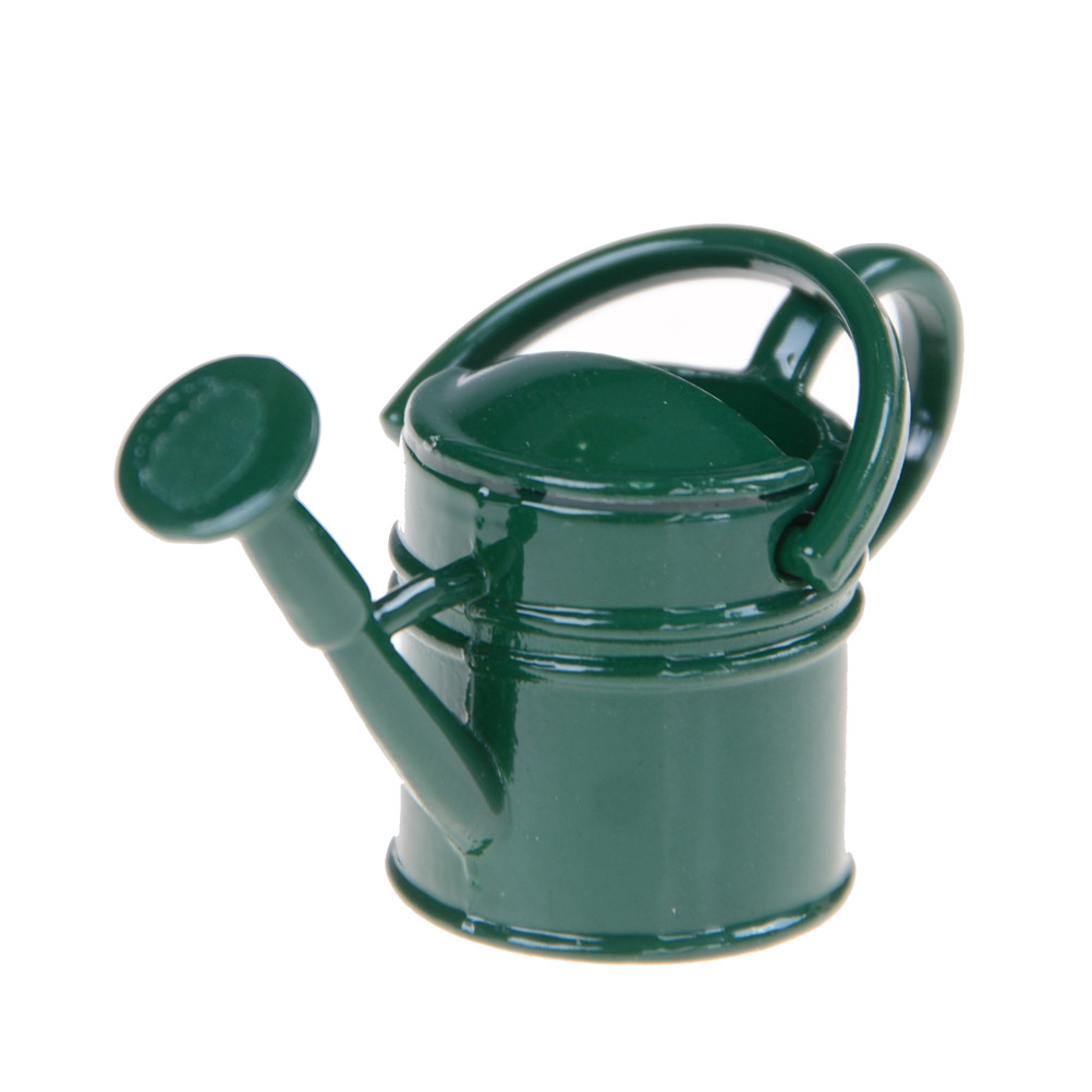 Kids Outdoor Doll House - 1/6 1/12 Metal Black Watering Can