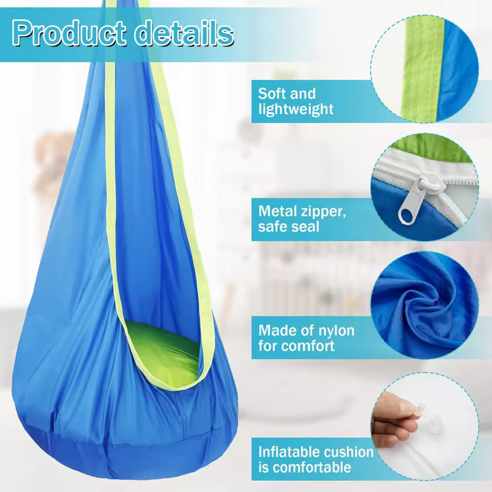 Kids Pod Swing Seat Nylon Hang - Kids Outdoor Swing Set 评论和价格