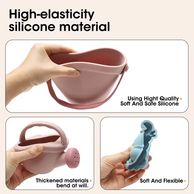 7Pcs Kids Silicone Beach Toys  - Kids Outdoor Tools 评论和价格