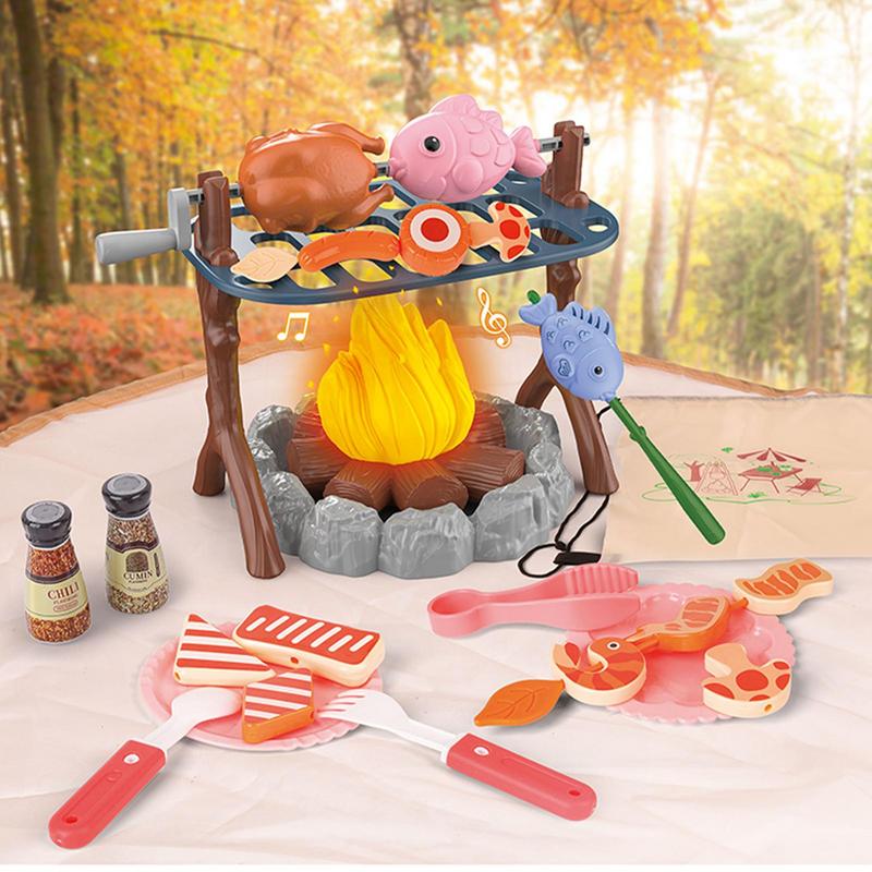 Kids Pretend Camping Set Mini  - Kids Outdoor Grill Set 评论和价格