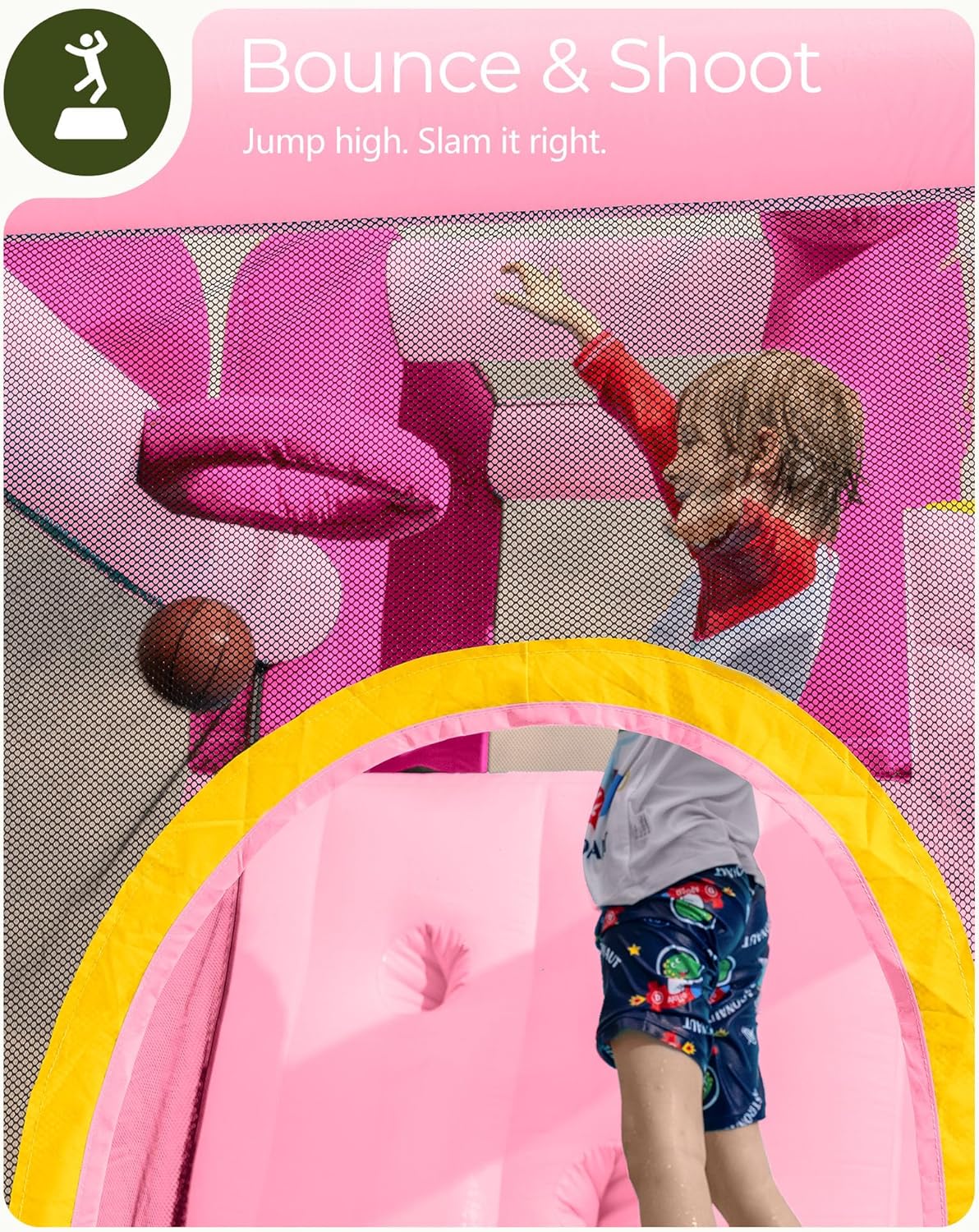Pink Inflatable Water Slide Bo - Kids Outdoor House With Slide 评论和价格