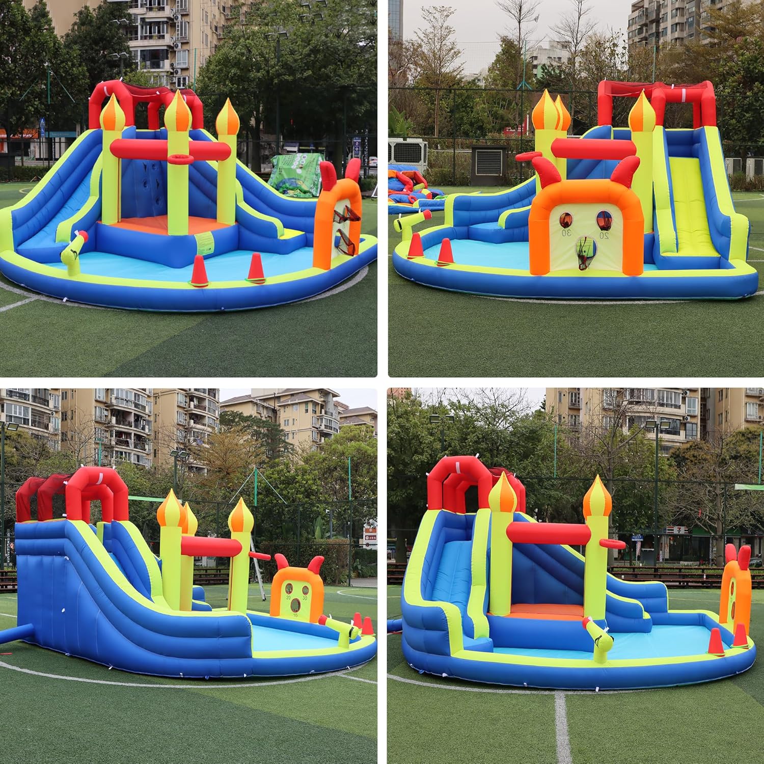 Kids Jumping Castle with Two L - Kids Outdoor Water Slide 评论和价格