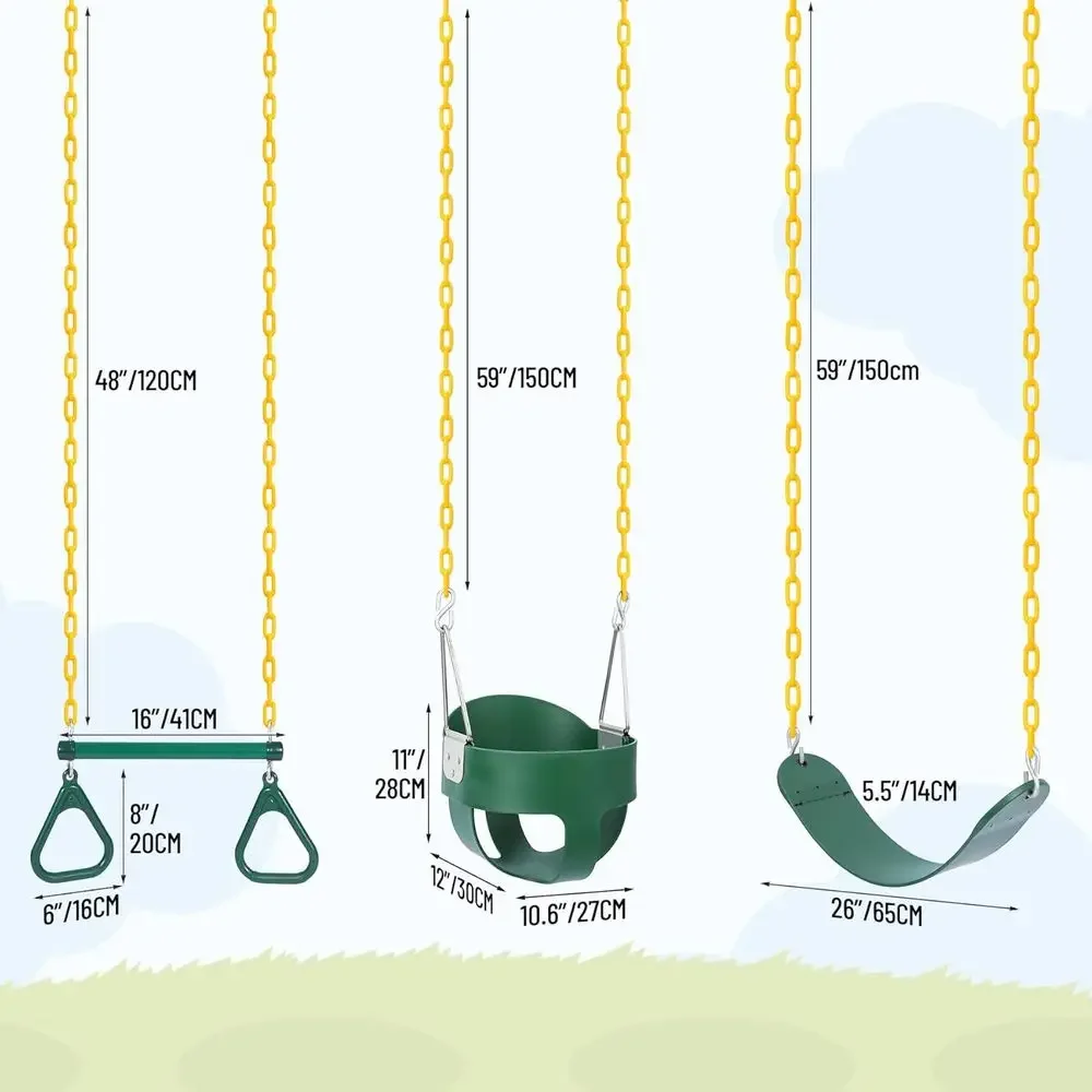 Outdoor Combo Swing Set with R - Kids Outdoor Swing Set 评论和价格