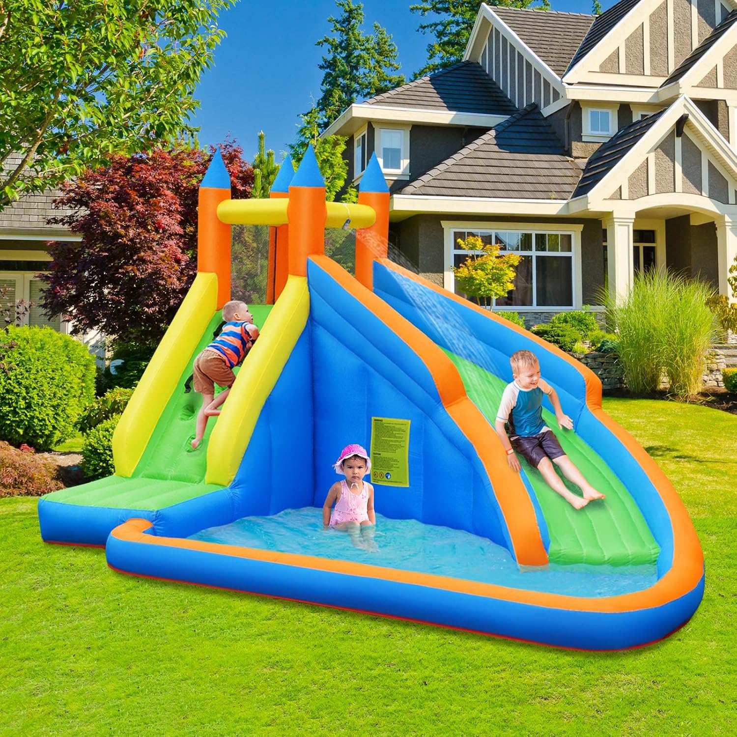 Giant Inflatable Water Park Bo - Kids Outdoor Water Park 评论和价格