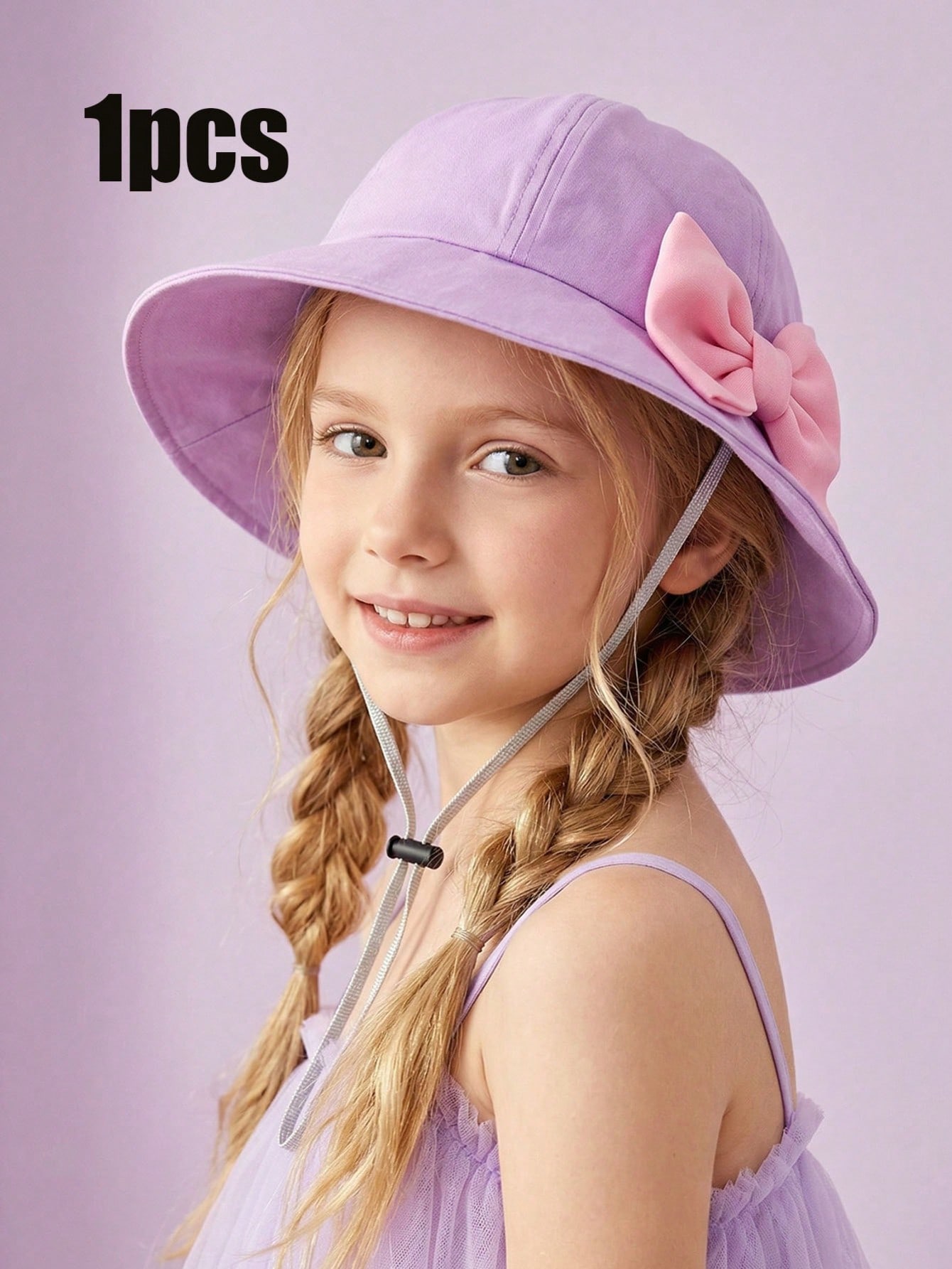 1Pcs Girl 3-8Y Trendy Pink Big - Kids Outdoor Hat 评论和价格