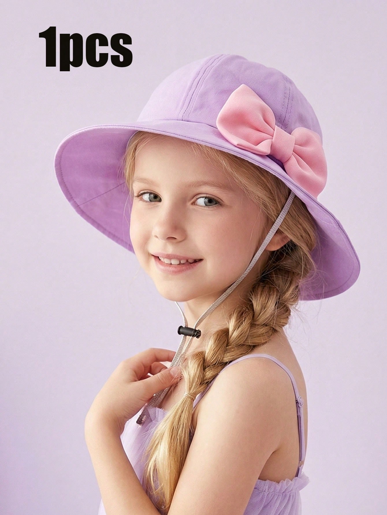 1Pcs Girl 3-8Y Trendy Pink Big - Kids Outdoor Hat 评论和价格