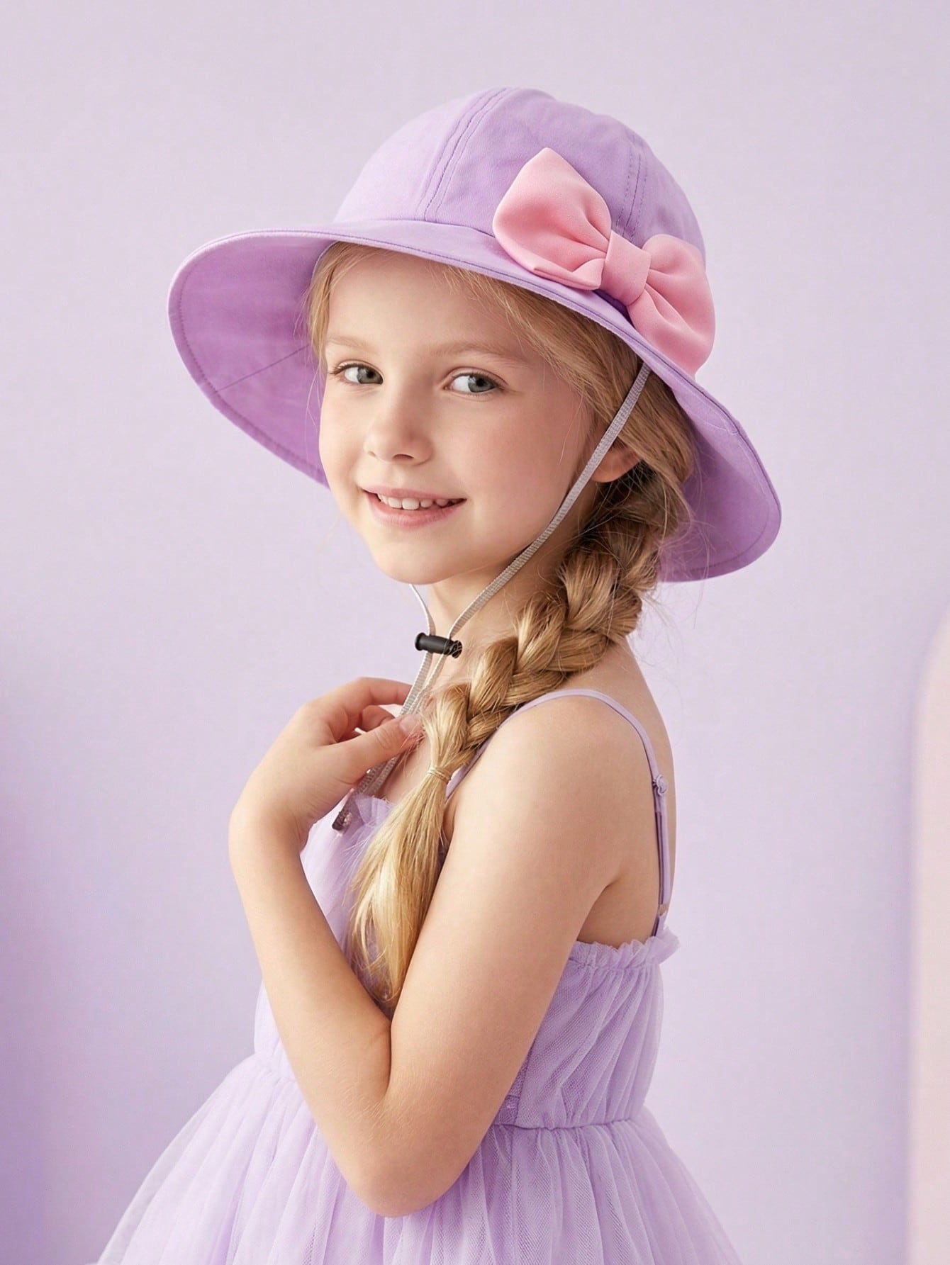 1Pcs Girl 3-8Y Trendy Pink Big - Kids Outdoor Hat 评论和价格