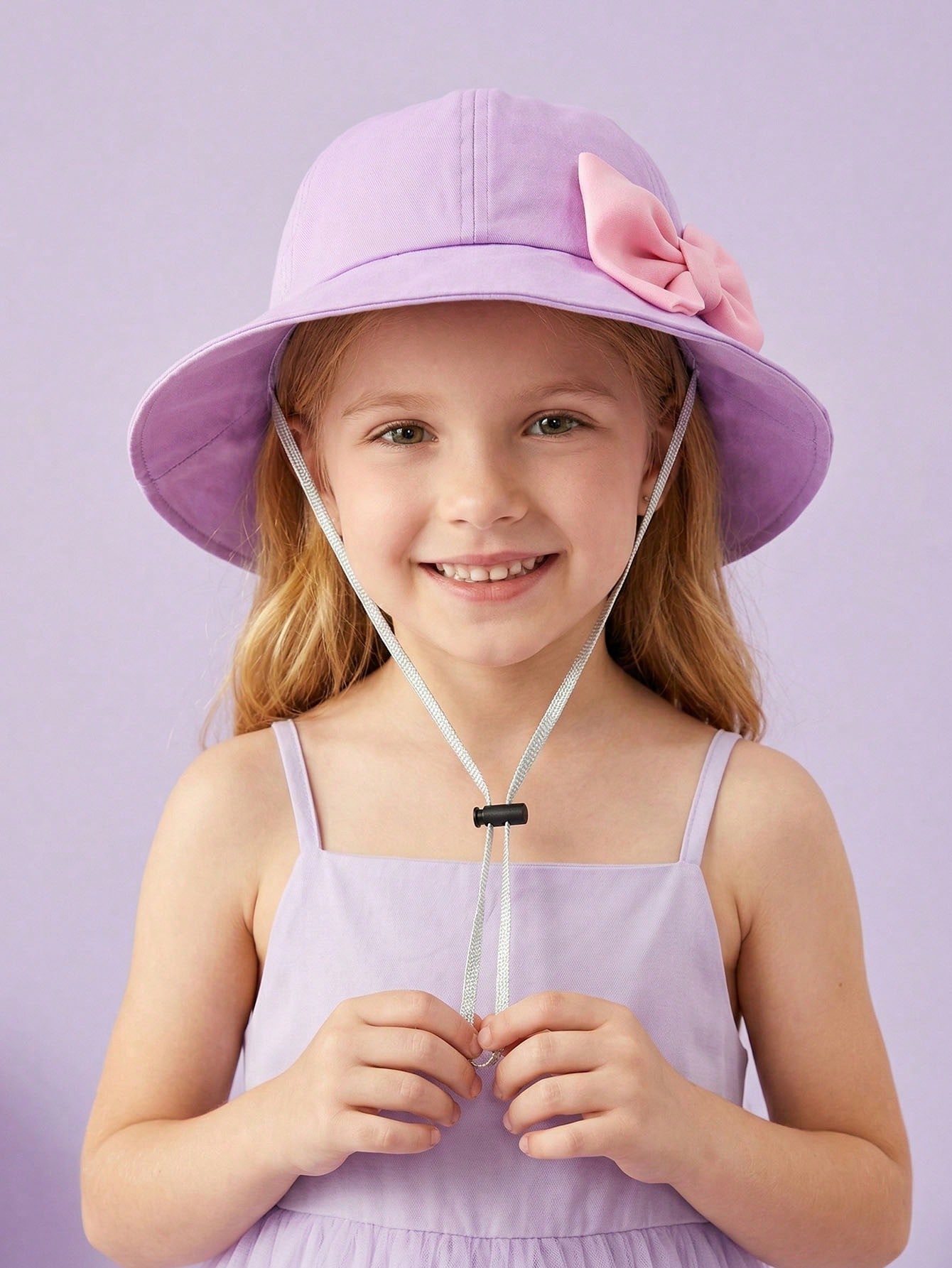 1Pcs Girl 3-8Y Trendy Pink Big - Kids Outdoor Hat 评论和价格