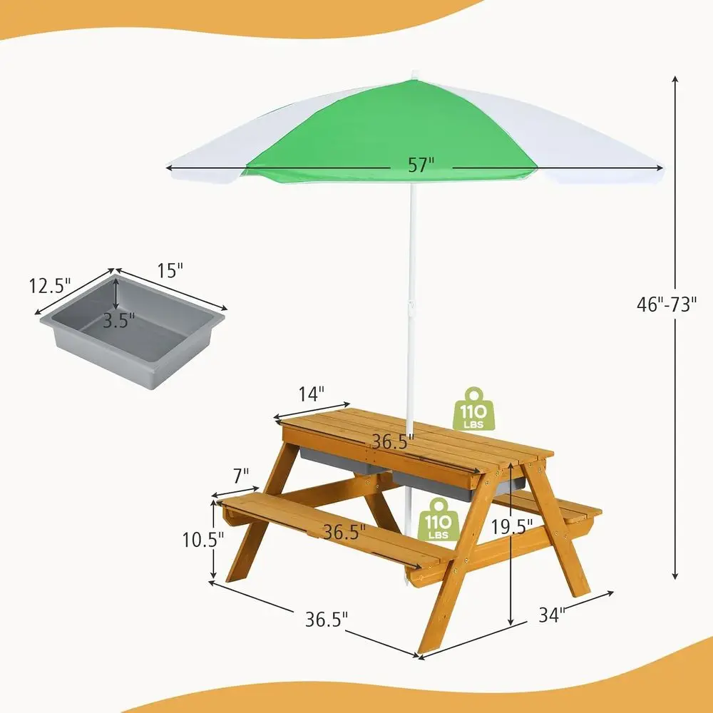 3-in-1 Height-Adjustable Umbre - Kids Outdoor Umbrella 评论和价格
