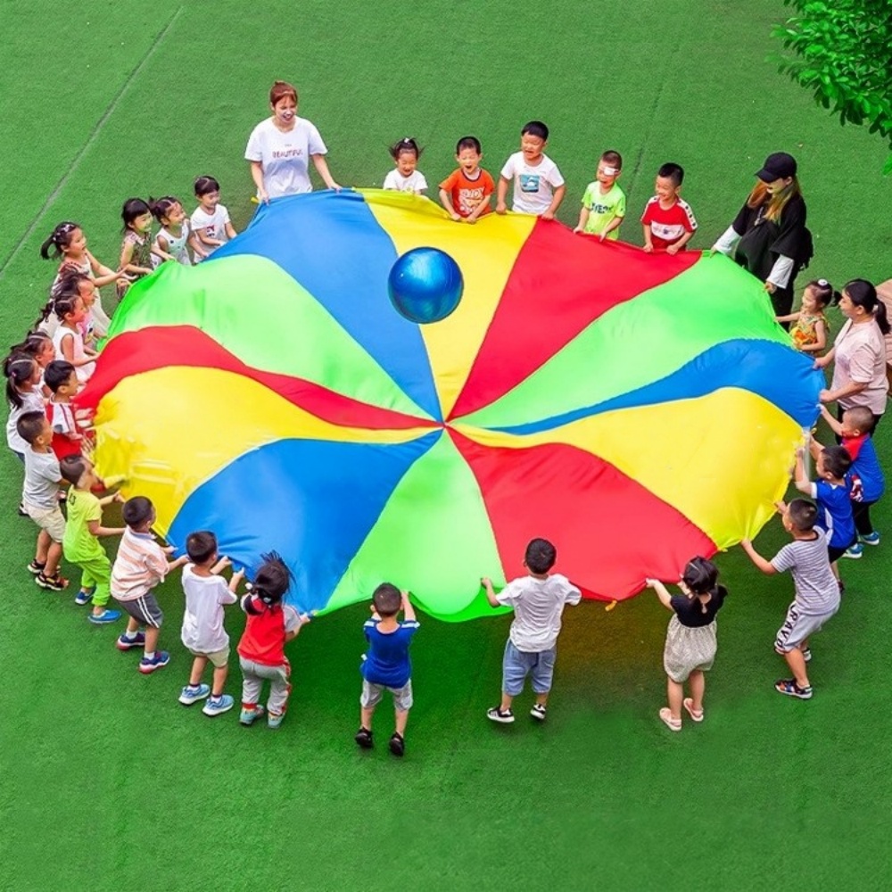 Rainbow Parachute Umbrella 2-6 - Kids Outdoor Umbrella 评论和价格