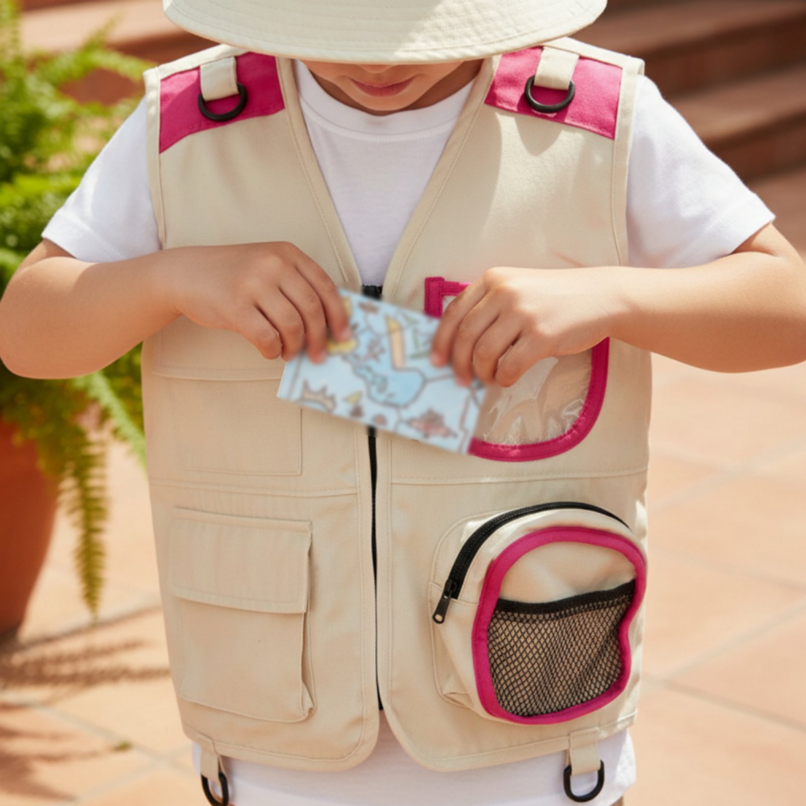 Explorer Hat and Vest Role Pla - Kids Outdoor Hat 评论和价格