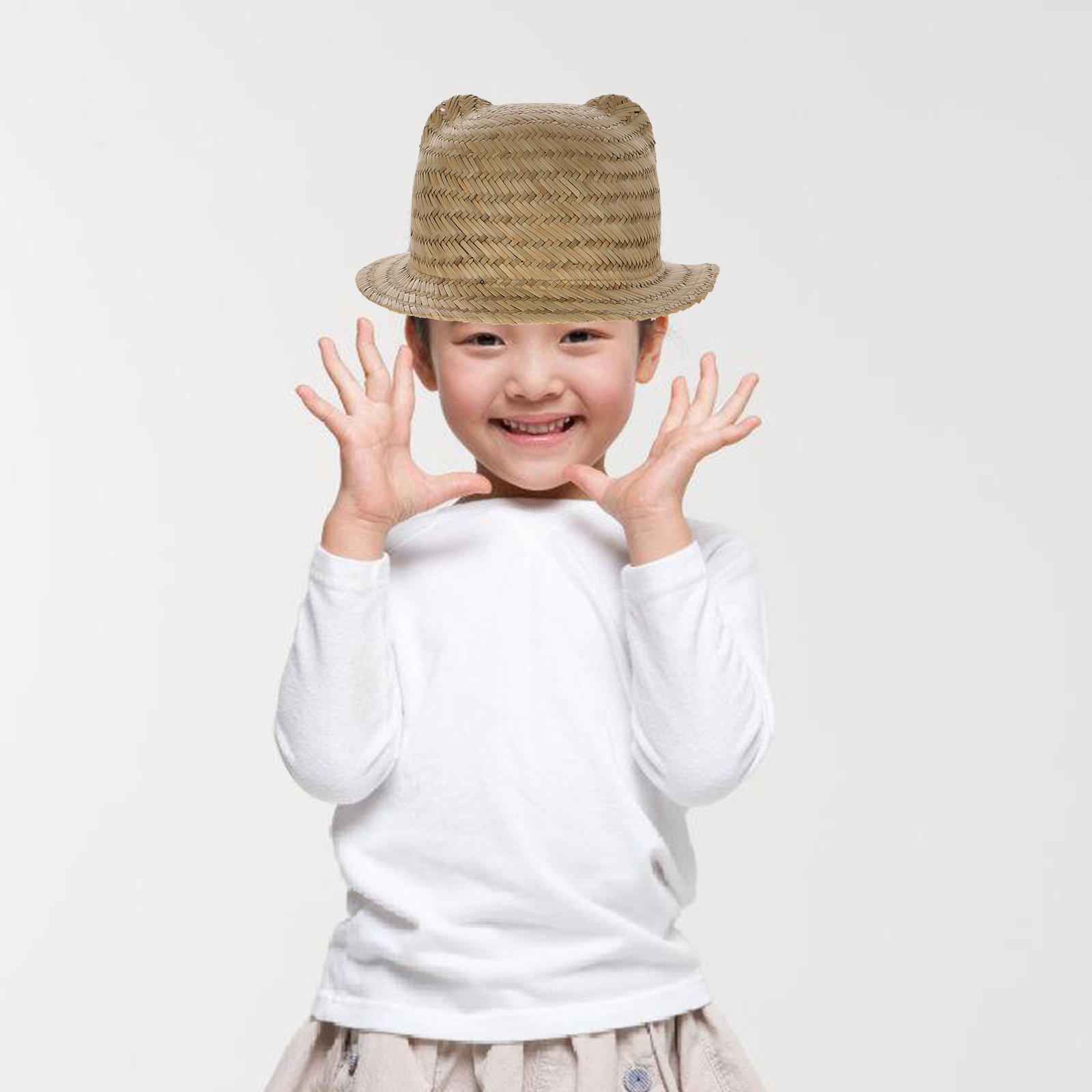 Kids Straw Sun Hat Wide Brim W - Kids Outdoor Hat 评论和价格