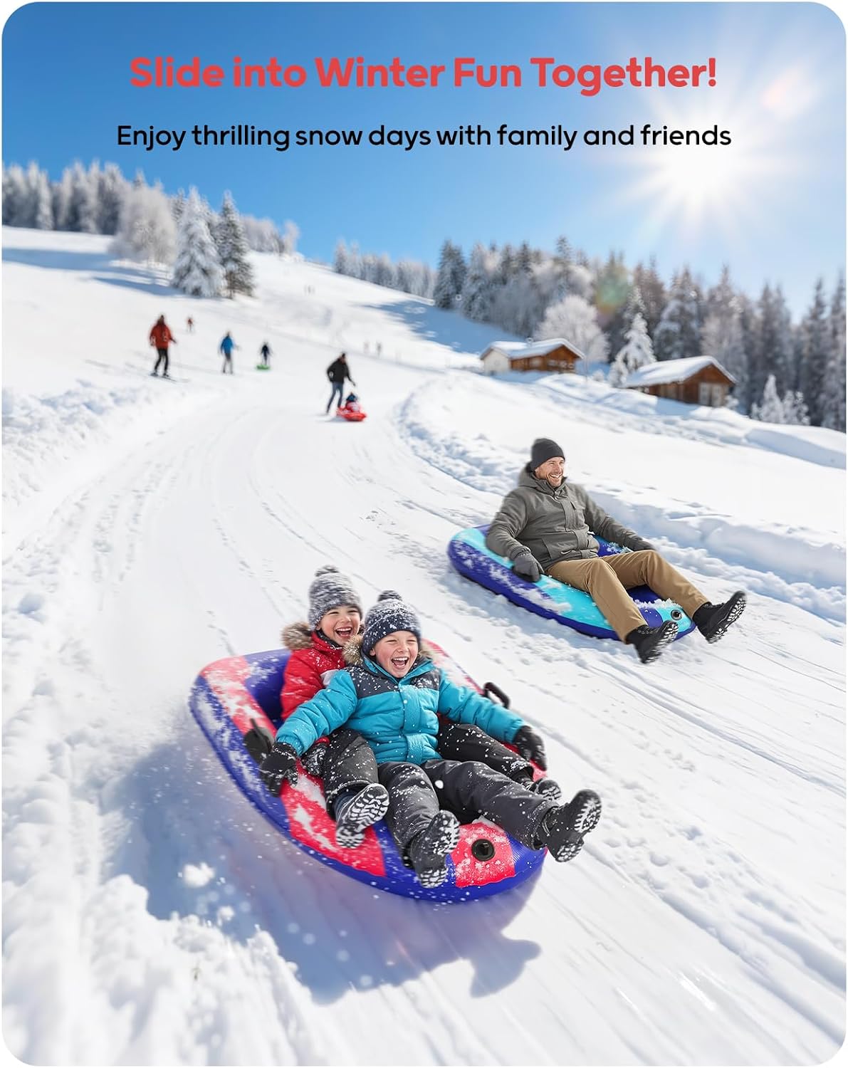 QPAU Inflatable PVC Snow Sled  - Kids Outdoor Toys 评论和价格