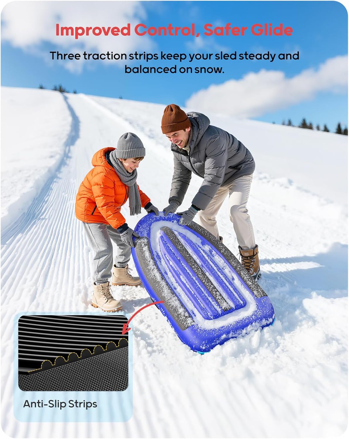 QPAU Inflatable PVC Snow Sled  - Kids Outdoor Toys 评论和价格