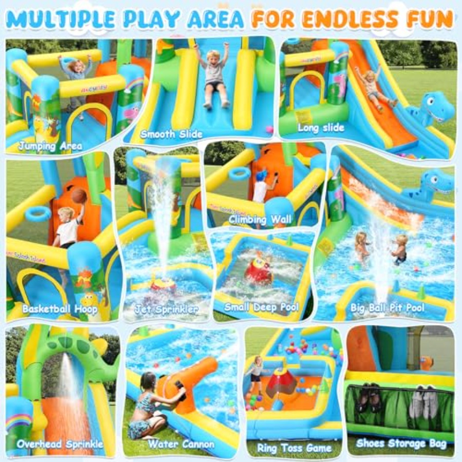 Outdoor backyard inflatable wa - Kids Outdoor House With Slide 评论和价格