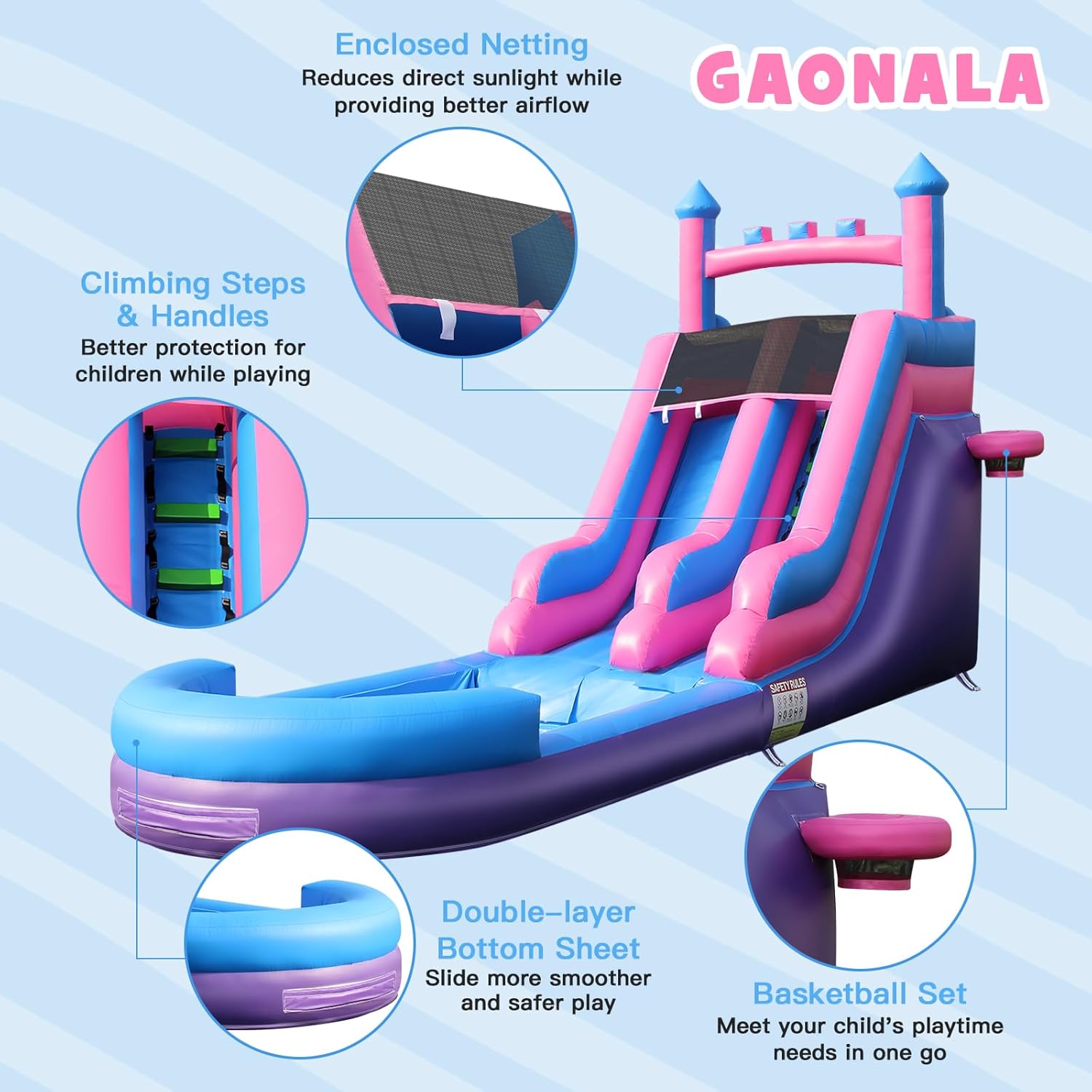 26.2 FT Heavy Duty Inflatable  - Kids Outdoor Water Park 评论和价格