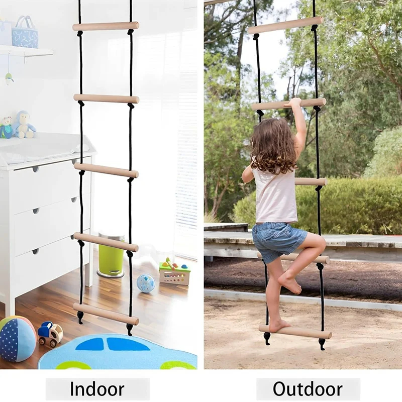 Children Climbing Rope Ladder  - Kids Outdoor Swing Set 评论和价格