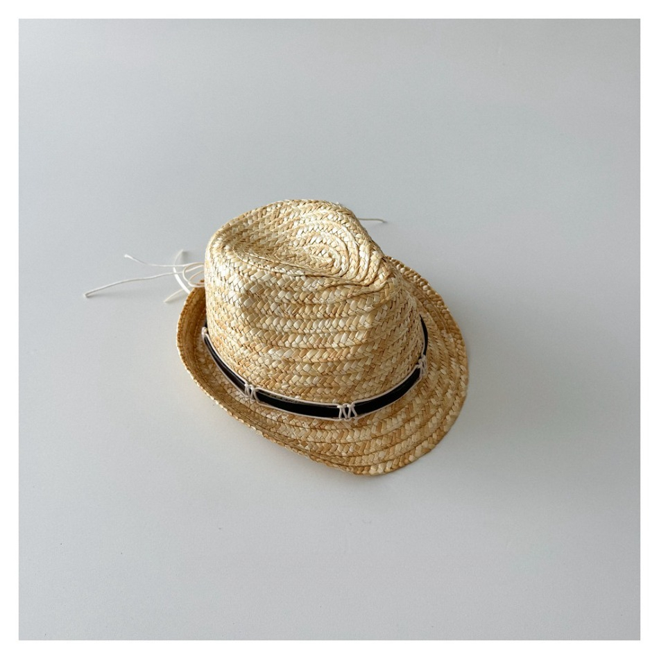 Kids Natural Straw Fedora Hat  - Kids Outdoor Hat 评论和价格