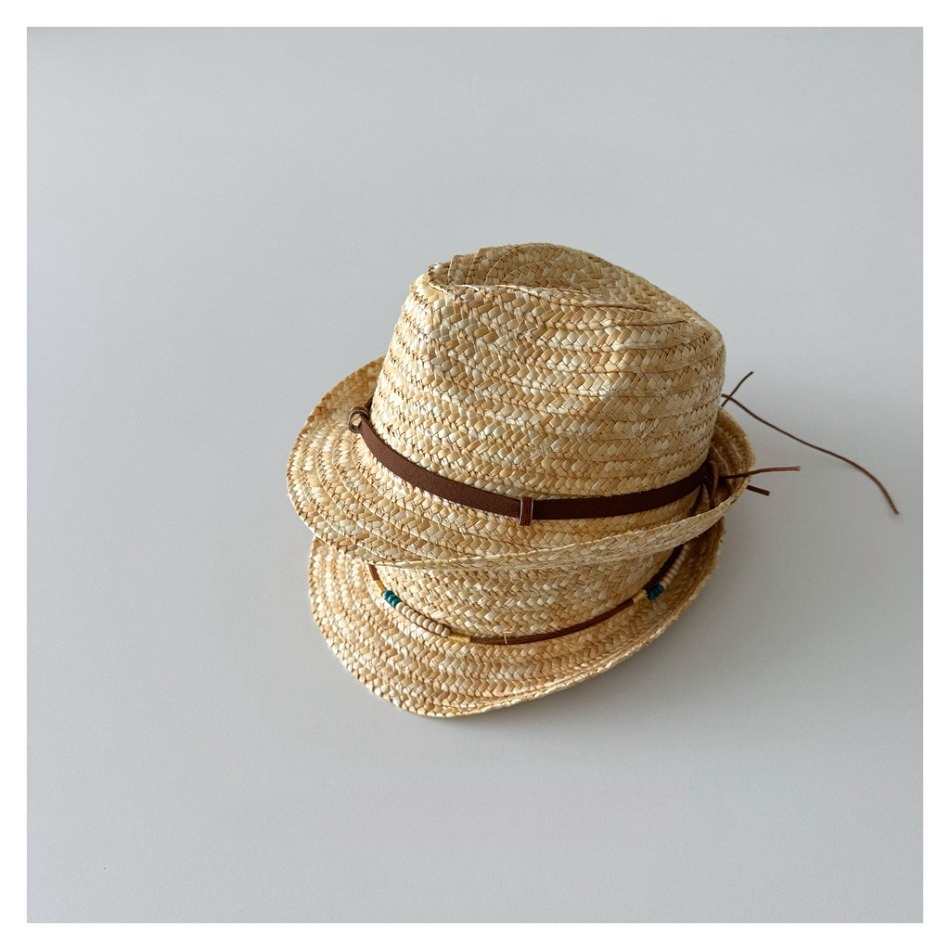 Kids Natural Straw Fedora Hat  - Kids Outdoor Hat 评论和价格