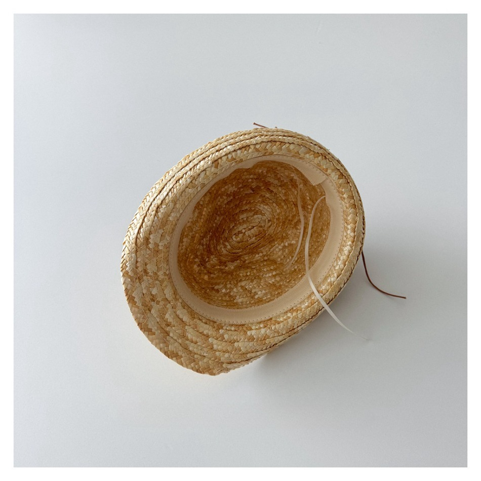 Kids Natural Straw Fedora Hat  - Kids Outdoor Hat 评论和价格