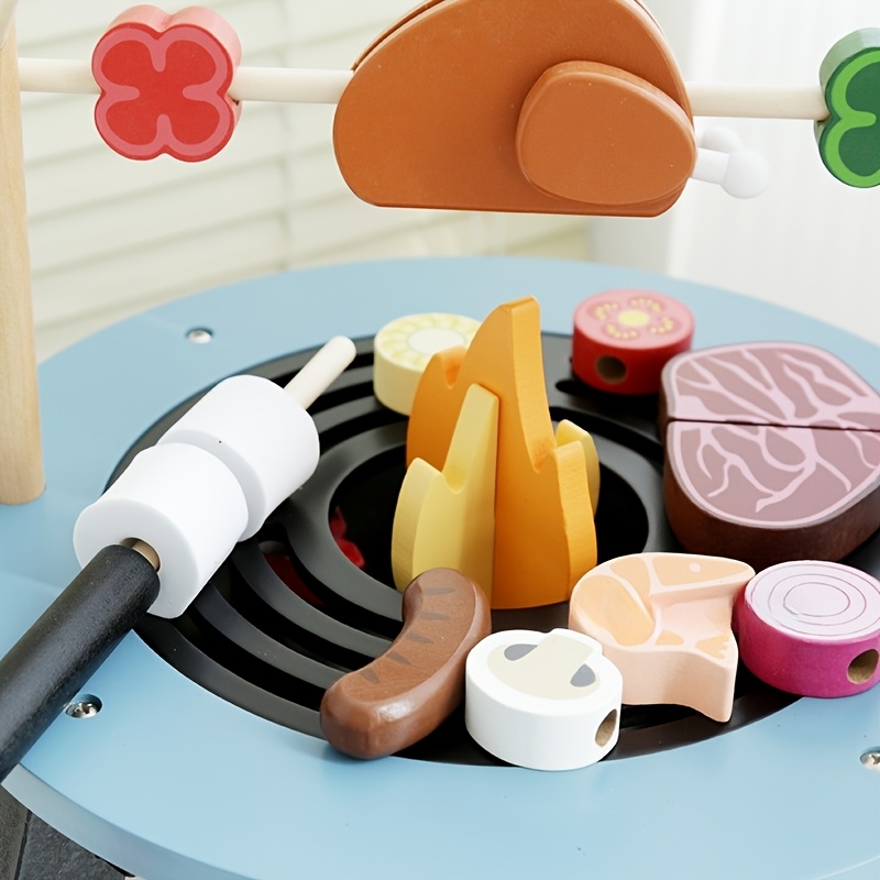 Wooden Barbecue Playset For Ki - Kids Outdoor Grill Set 评论和价格