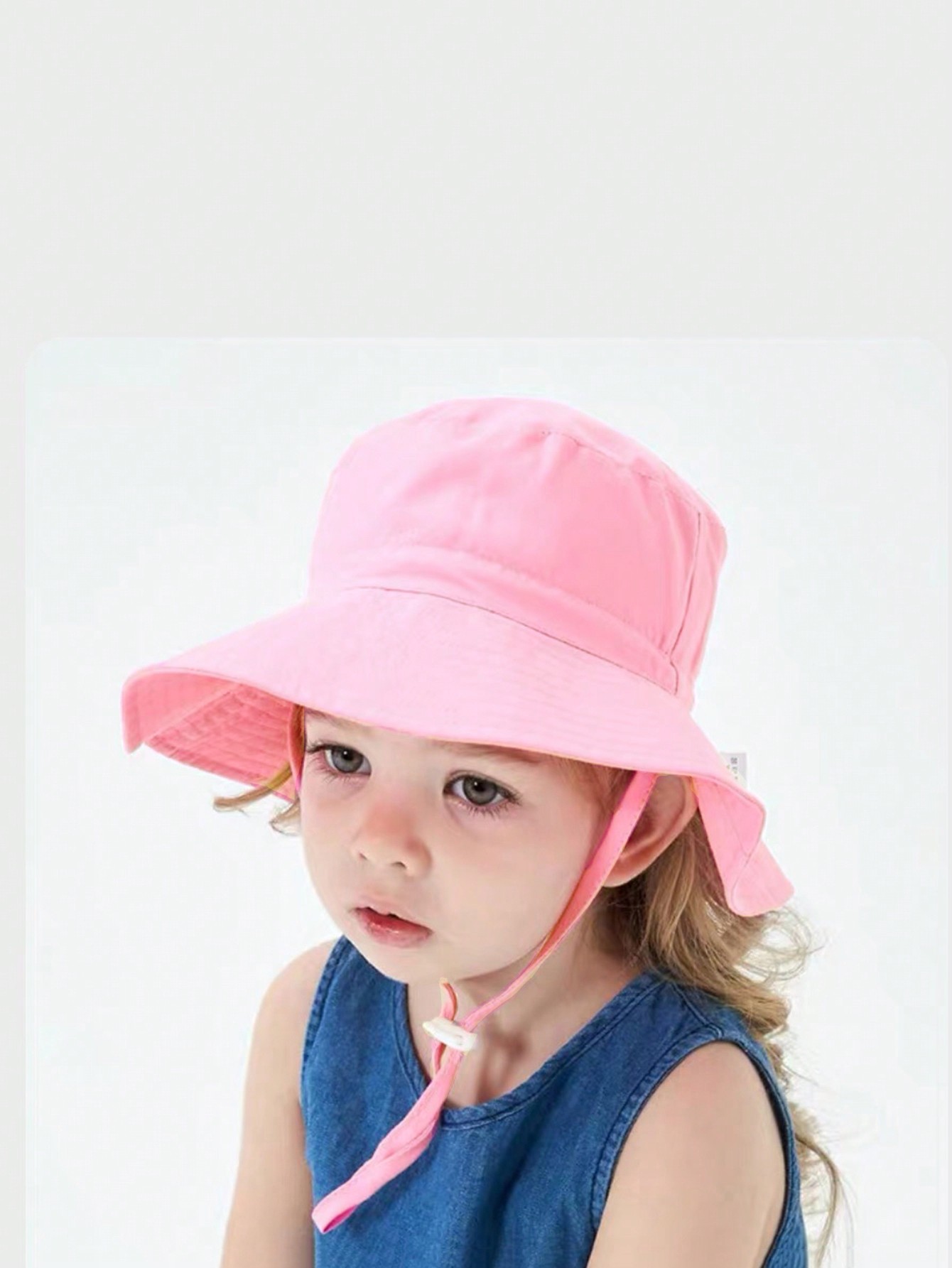 1pc Pink Flat Top Bucket Hat f - Kids Outdoor Hat 评论和价格