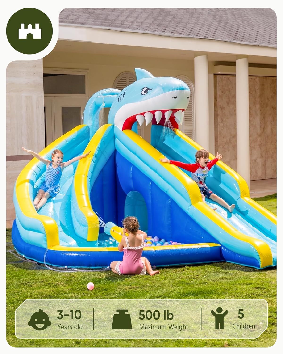 Kids Inflatable Water Slide Bo - Kids Outdoor House With Slide 评论和价格