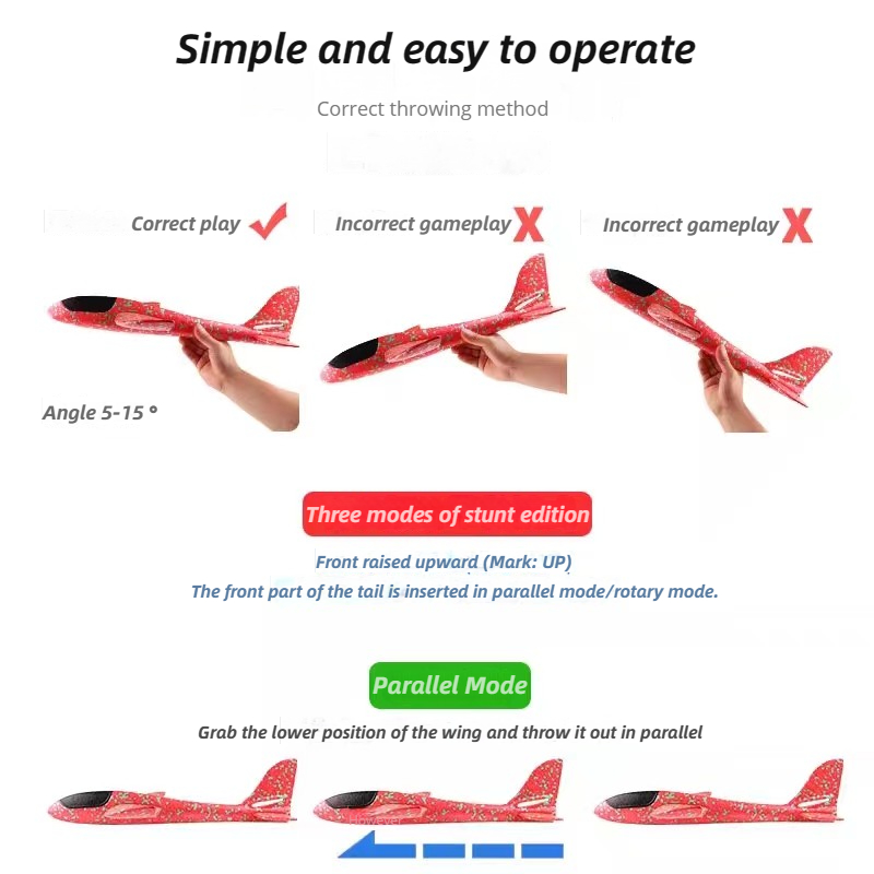 48cm Large Foam Airplane Child - Kids Outdoor Kit 评论和价格