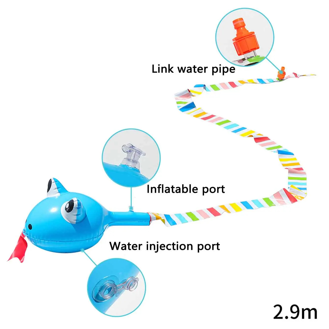 Inflatable Water Spray Snake T - Kids Outdoor Tools 评论和价格