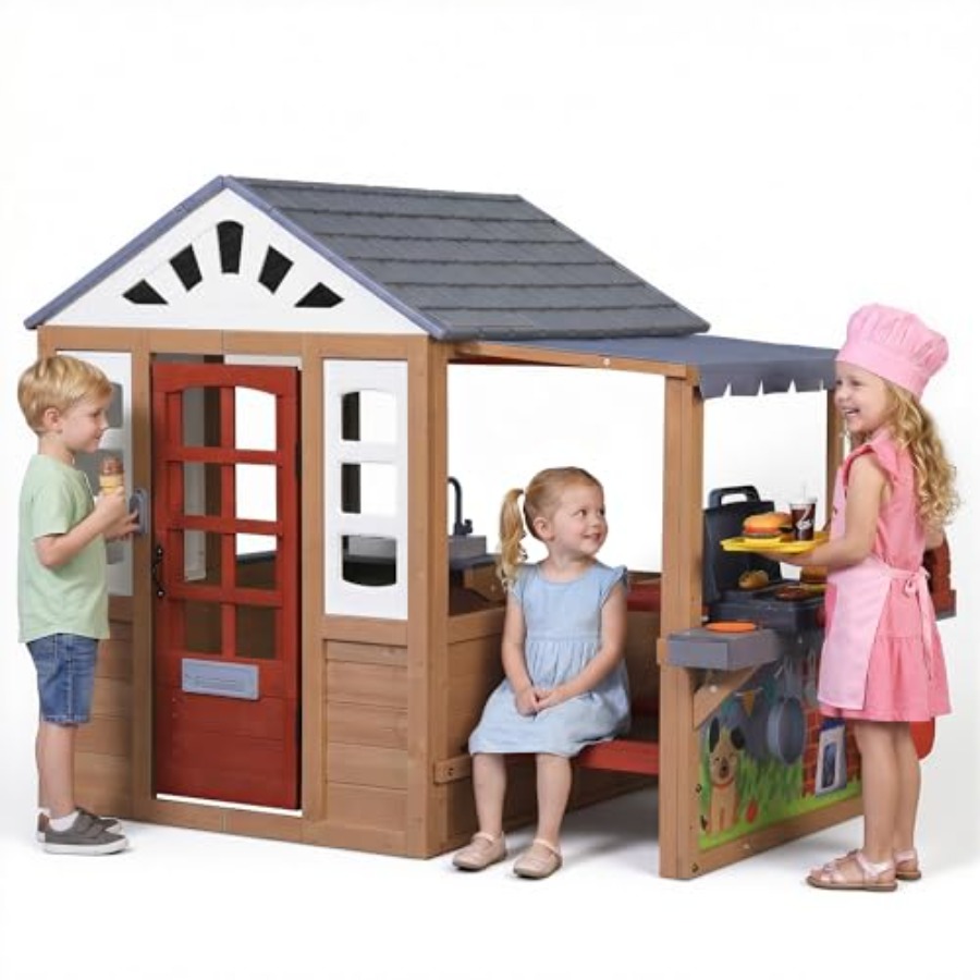 Outdoor Playhouse For Kids Age - Kids Outdoor Grill Set 评论和价格
