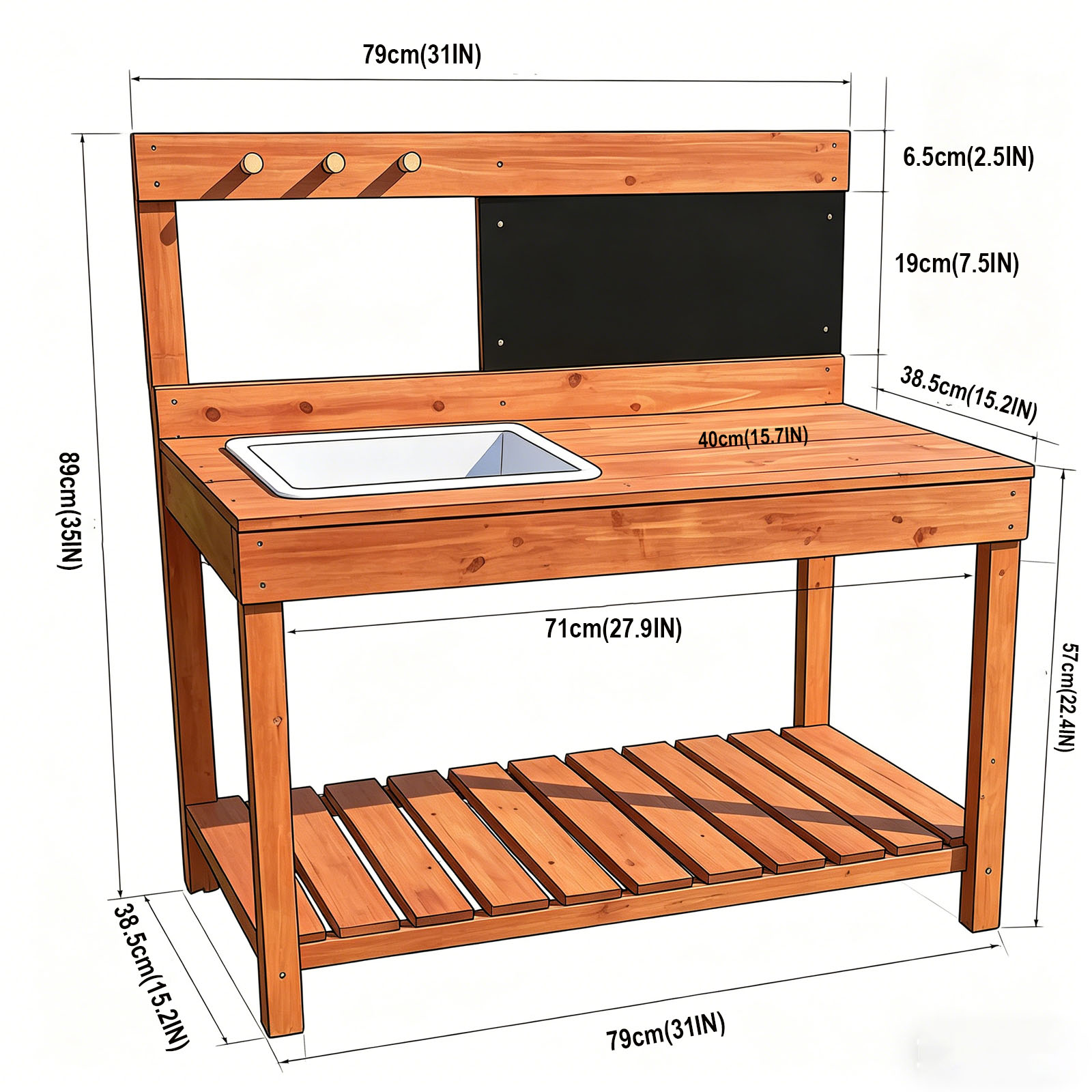 Wooden Potting Benches For Chi - Kids Outdoor Tools 评论和价格