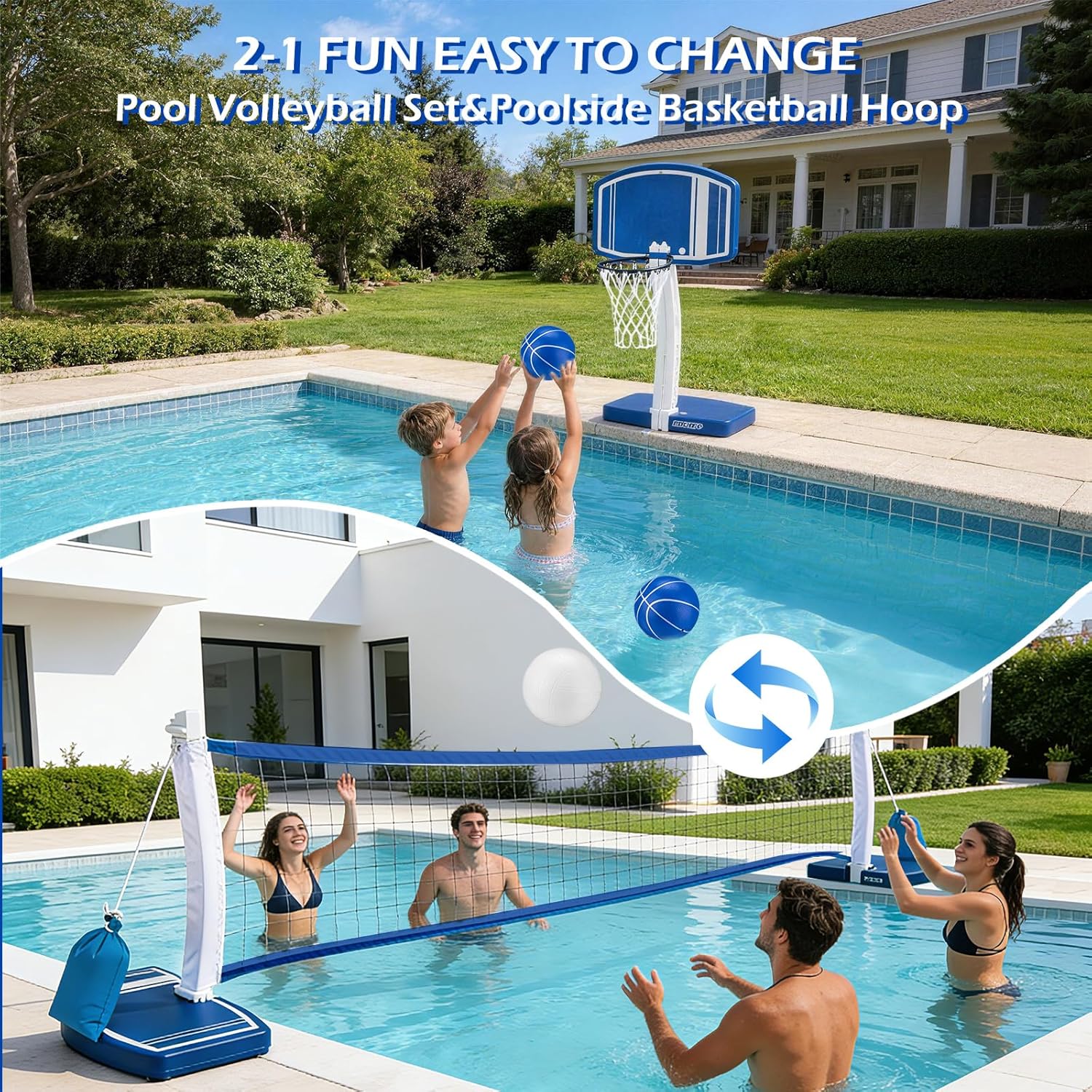 Above Ground Pool Basketball H - Kids Outdoor Toys 评论和价格