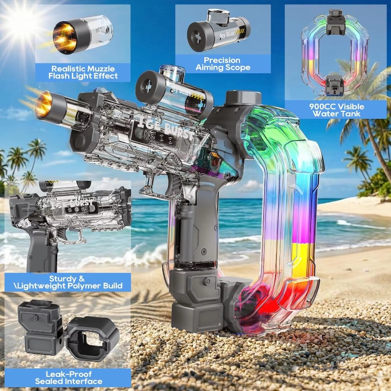 LED Ring-shaped Electric Water - Water Gun Soaker 评论和价格