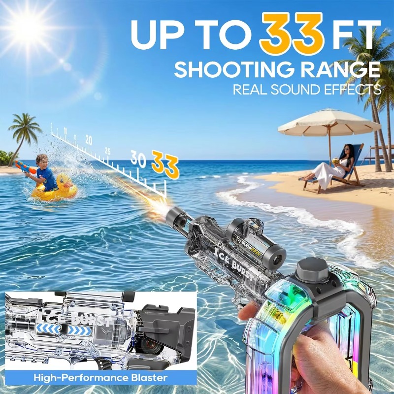 LED Ring-shaped Electric Water - Water Gun Soaker 评论和价格