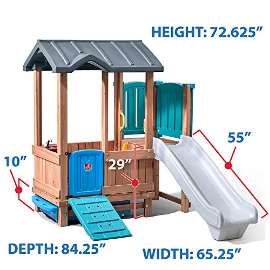 Woodland Adventure Playhouse & - Kids Outdoor Swing Set 评论和价格